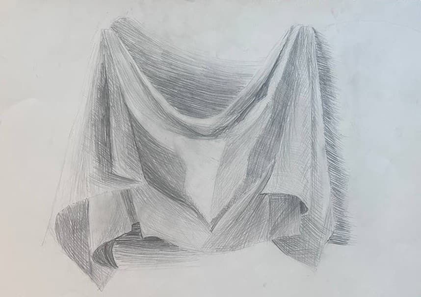 Dance of shadows on fabric